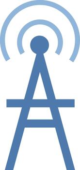 Signal antenna, illustration, vector on a white background