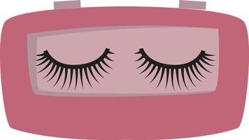 False eyelashes, illustration, vector on white background.