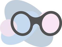 Black circular glasses, illustration, vector, on a white background. vector