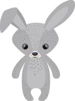 Cute rabbit, illustration, vector on white background.