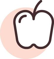 Ripe apple, illustration, vector, on a white background. vector