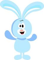 Happy bunny, illustration, vector on white background.