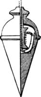 Plumb Bob, vintage illustration. vector