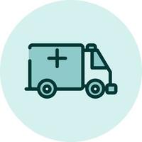 Medical ambulance car, illustration, vector on a white background.