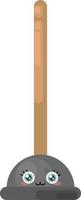 Toilet plunger, illustration, vector on white background