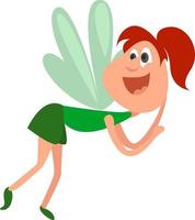 Young fairy, illustration, vector on white background
