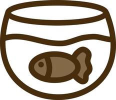 Pet fish, illustration, vector on a white background.