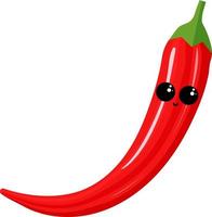 Hot pepper, illustration, vector on white background