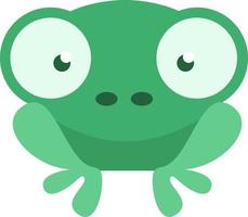 Green frog, illustration, on a white background. vector