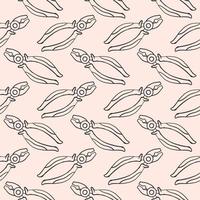 Little pliers, seamless pattern on light pink background. vector