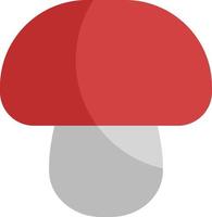 Red mushroom, illustration, vector on a white background.