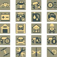 Auto service icon pack, illustration, vector, on a white background. vector