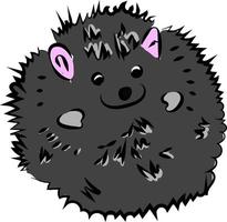 Hedgehog cute, illustration, vector on white background.