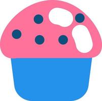 Easter cupcake, illustration, vector on a white background.