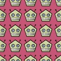 Face of a robot, illustration, vector on white background