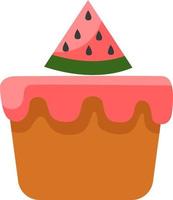 Watermelon cake, illustration, vector on a white background