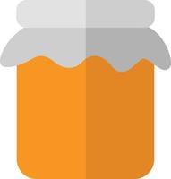 Honey in a jar, icon illustration, vector on white background