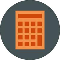 Red calculator, illustration, on a white background. vector