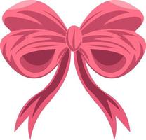 Pink girly ribbon vector illustration on a white background