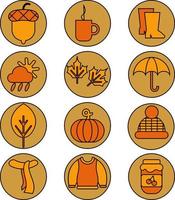 Brown autumn, illustration, vector, on a white background. vector