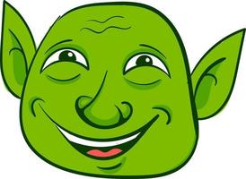 Green troll, illustration, vector on white background