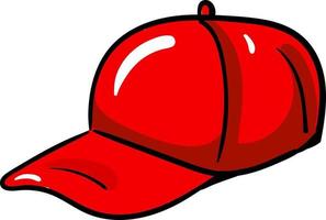 Red hat , illustration, vector on white background