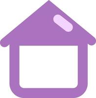 Purple house, illustration, vector on a white background.