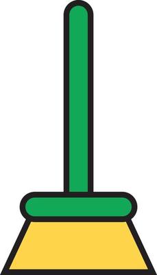 Cleaning broom, illustration, vector, on a white background.