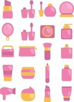 Make up icon set, illustration, vector on a white background.