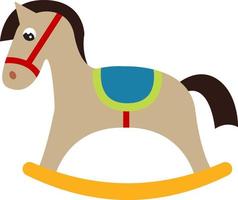 Horse toy, illustration, vector on white background.