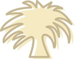 Small palm tree, illustration, vector, on a white background. vector