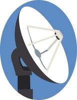 Radio antenna, illustration, vector on white background.