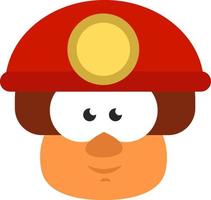 Fireman mushroom, illustration, vector on a white background.