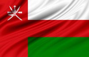 Oman National Day Celebration. November 18. Fabric effect flag of Oman photo