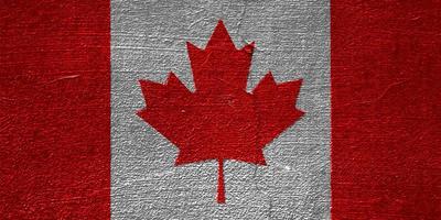 bandera de Canadá en la textura. collage de conceptos foto