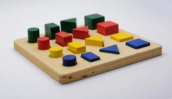 Childrens wooden puzzle photo