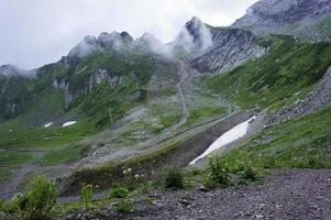 Mountain landscape Green mountains of the Aibga ridge photo