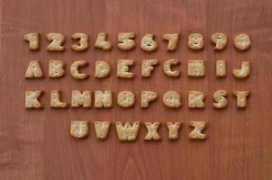 Cracker alphabet characters photo
