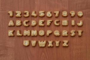 Cracker alphabet characters photo