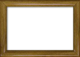 Empty picture frame with a free place inside, isolated on white photo