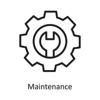 ilustración de diseño de icono de contorno de vector de mantenimiento. símbolo de computación en la nube en el archivo eps 10 de fondo blanco