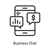 Business Chat Vector Outline Icon Design illustration. Cloud Computing Symbol on White background EPS 10 File