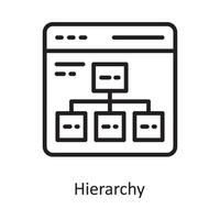 Hierarchy Vector Outline Icon Design illustration. Cloud Computing Symbol on White background EPS 10 File