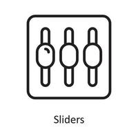 Sliders Vector Outline Icon Design illustration. Cloud Computing Symbol on White background EPS 10 File