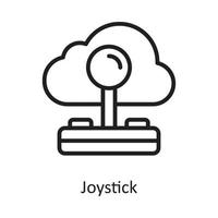 joystick vector contorno icono diseño ilustración. símbolo de computación en la nube en el archivo eps 10 de fondo blanco