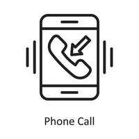 Phone Call Vector Outline Icon Design illustration. Cloud Computing Symbol on White background EPS 10 File