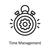 Time Management Vector Outline Icon Design illustration. Cloud Computing Symbol on White background EPS 10 File