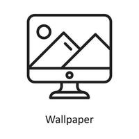 Wallpaper  Vector Outline Icon Design illustration. Cloud Computing Symbol on White background EPS 10 File