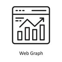 ilustración de diseño de icono de contorno de vector de gráfico web. símbolo de computación en la nube en el archivo eps 10 de fondo blanco