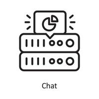 Chat  Vector Outline Icon Design illustration. Cloud Computing Symbol on White background EPS 10 File